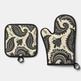 Paisley Palaces Ofenhandschuh & Topflappen-Set