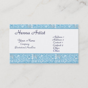 Paisley Passion - Blue (Henna) Visitenkarte