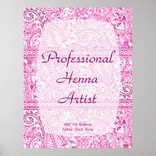 Paisley Passion - Pink (Henna) Poster