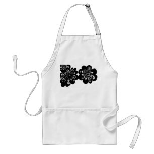 Paisley Pattern Blume Silhouetten Schürze
