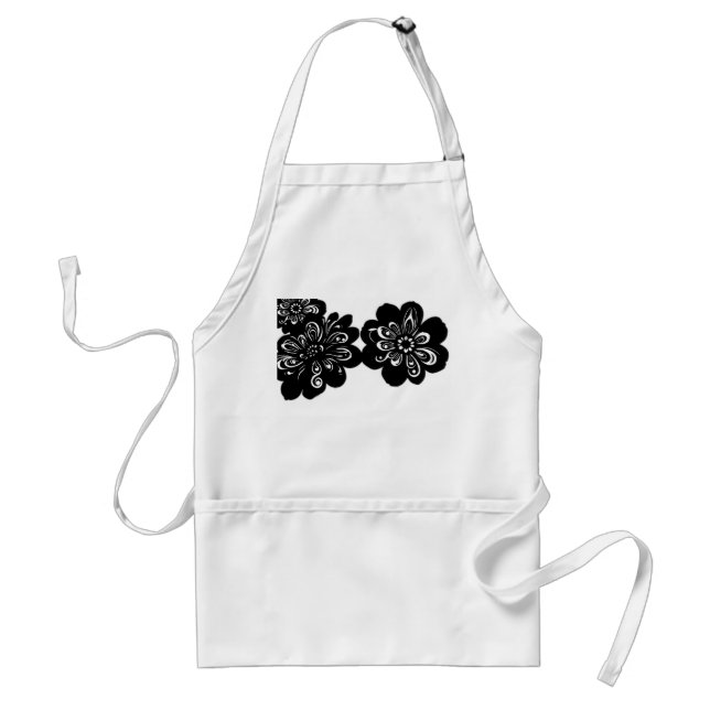 Paisley Pattern Blume Silhouetten Schürze (Vorne)