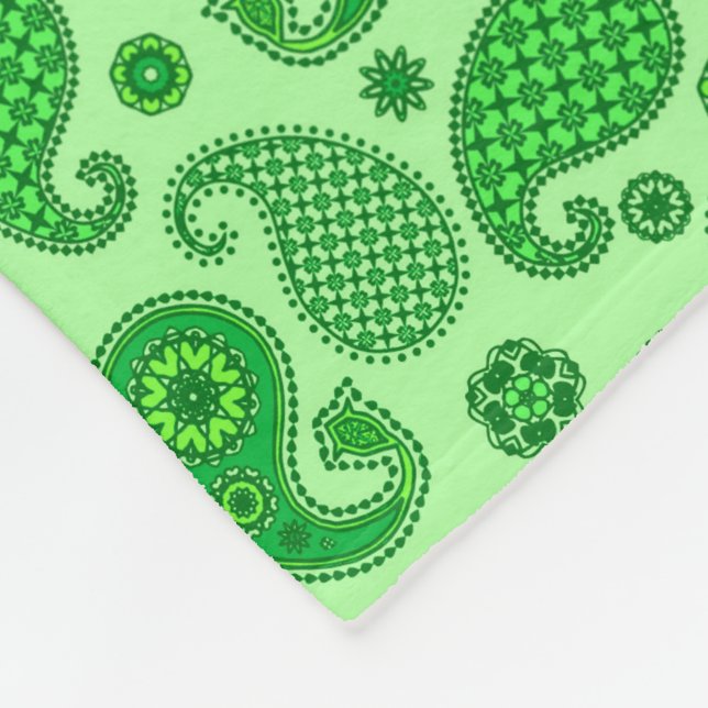 Paisley Pattern, Limon und Emerald Green Fleece Bl (Ecke)