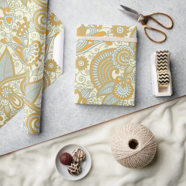 Paisley Pattern, Persisch Paisley, Oriental Paisle Geschenkpapier (Kunsthandwerk)