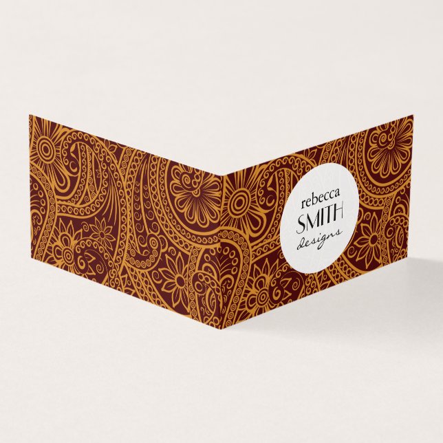 Paisley Pattern, Persisch Paisley, Oriental Paisle Visitenkarten (Vorderseite)