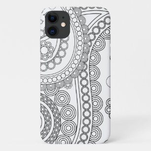 Paisley Pattern, Persisch Paisley, Schwarz und Wei Case-Mate iPhone Hülle