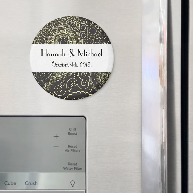 Paisley Pattern, Persisches Paisley, Boteh, Hochze Magnet (In Situ (Kühlschrank))