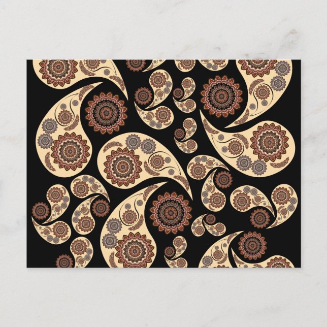 Paisley Pattern Postkarte (Vorderseite)