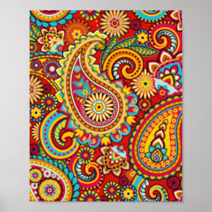 Paisley Pattern Print Poster