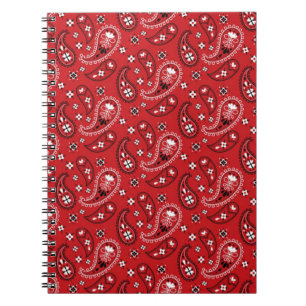 Paisley Pattern Red Background-98567 Notizblock