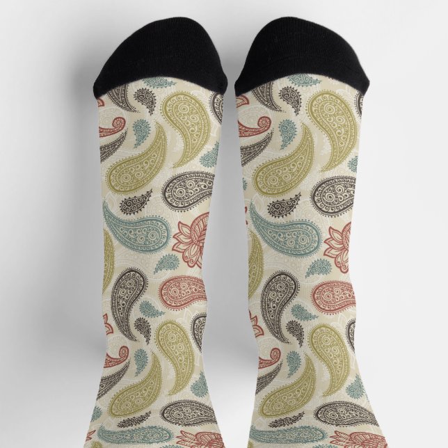 Paisley Pattern Socken (Oben)