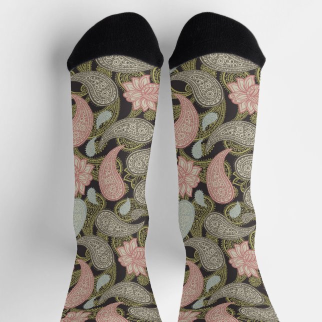 Paisley Pattern Socken (Oben)