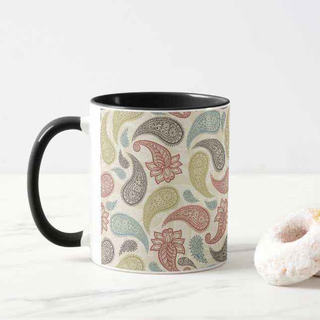 Paisley Pattern  Tasse (Mit Donut)