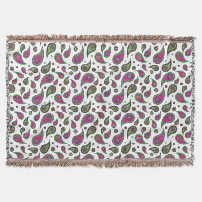 Paisley Pattern Throw Blanket Decke (Vorderseite)