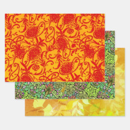 Paisley Pearl, Arcadia und Leafy Sampler Geschenkpapier Set