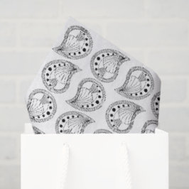 Paisley Petal Rhythm black lines Seidenpapier