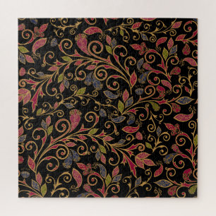 Paisley-Pflanzen-Vintage-Mischung
