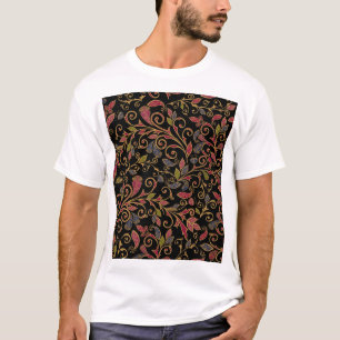 Paisley-Pflanzen-Vintage-Muster T-Shirt