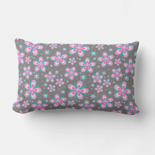 Paisley Pink Retro 60er Blume Lendenkissen