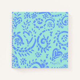 Paisley "Pip" 8.5" x 8.5" SpiralNotebook Notizbuch