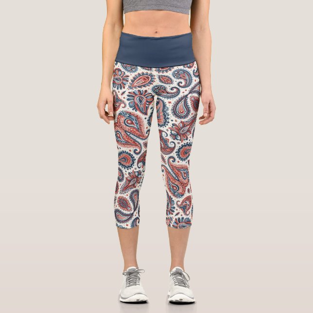 Paisley Pride Capri Leggings (Vorderseite)