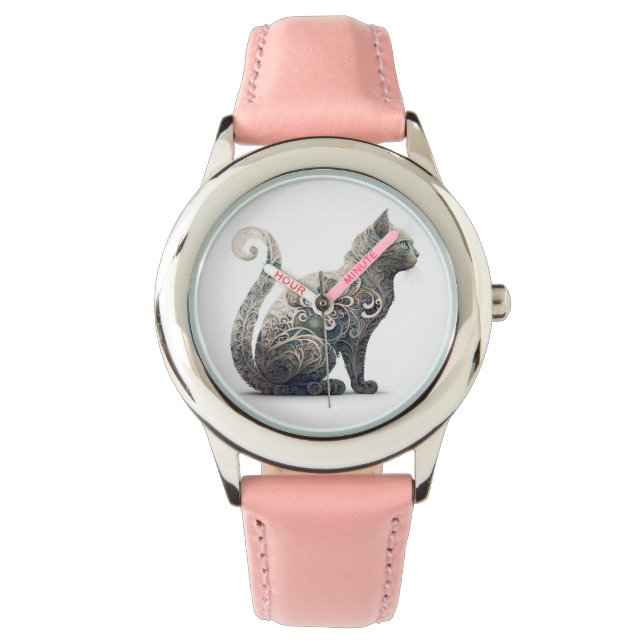 Paisley Profile Cat Armbanduhr (Vorderseite)