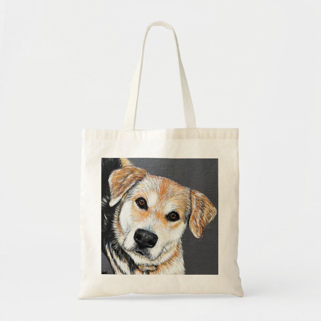 Paisley Pup Painting Tragetasche (Vorne)