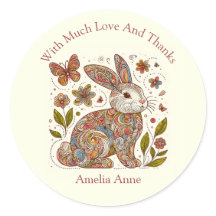 Paisley Rabbit "with many Liebe" Vielen Dank