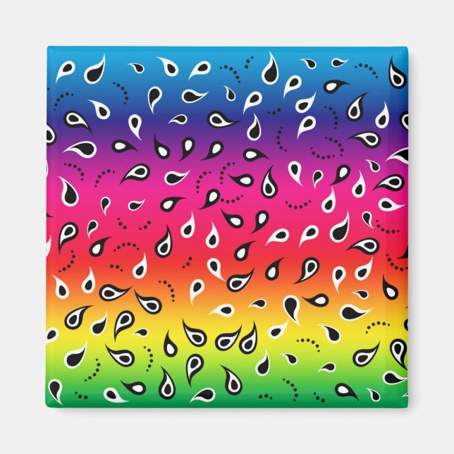 Paisley Rainbow Magnet (Vorne)