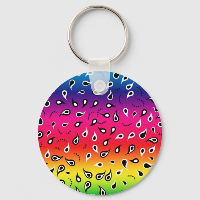Paisley Rainbow Schlüsselanhänger (Vorderseite)