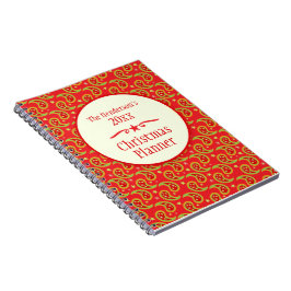 Paisley Red Family Weihnachtsplaner Notizblock