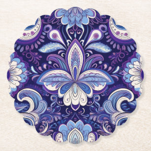 Paisley Royal Blau Untersetzer