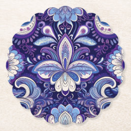 Paisley Royal Blue Coaster Untersetzer