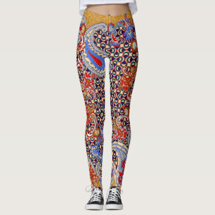 Paisley Scarf: Design der mehrfarbigen Stoffe Leggings