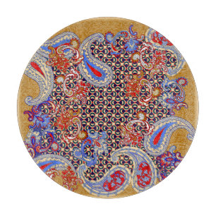 Paisley Scarf: Design der mehrfarbigen Stoffe Schneidebrett