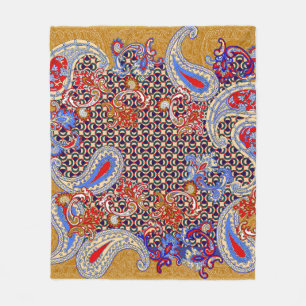 Paisley-Schal: Mehrfarbiges Stoffdesign Fleecedecke