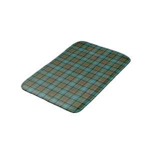 Paisley Scotland Tartan Aquamarines Kariertes Must Badematte