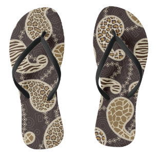 Paisley-Stil Flip Flops