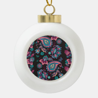 Paisley Strip: Schwarz dekorativ Nahtlos Keramik Kugel-Ornament