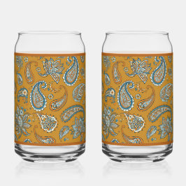 Paisley-Tränen-Tropfen-Soda-Glas Dosenglas
