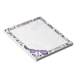 Paisley und Libelle Notizblock