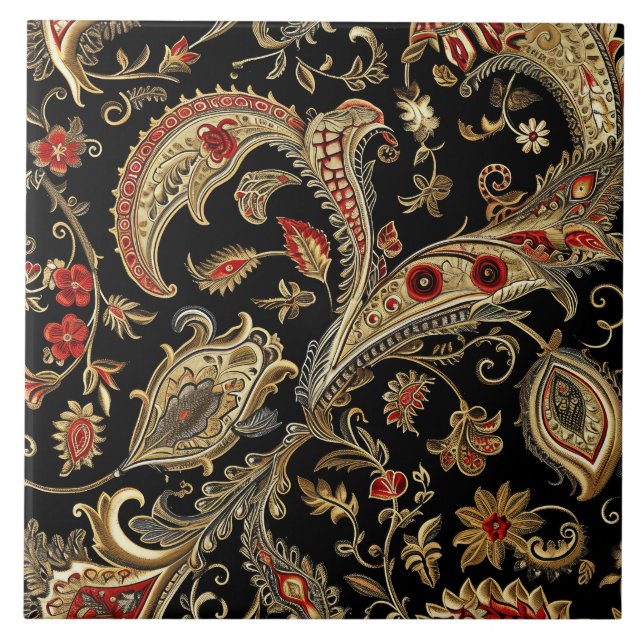 Paisley, Viktorianisch, Gothic, Fliese (Vorderseite)