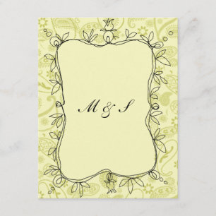 Paisley Vines Taupe UAWG RSVP Karte
