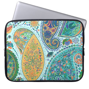 Paisley-Vintage-Blumenmotiv ethnischer nahtloser H Laptopschutzhülle