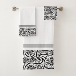 Paisley vintage noir et blanc
