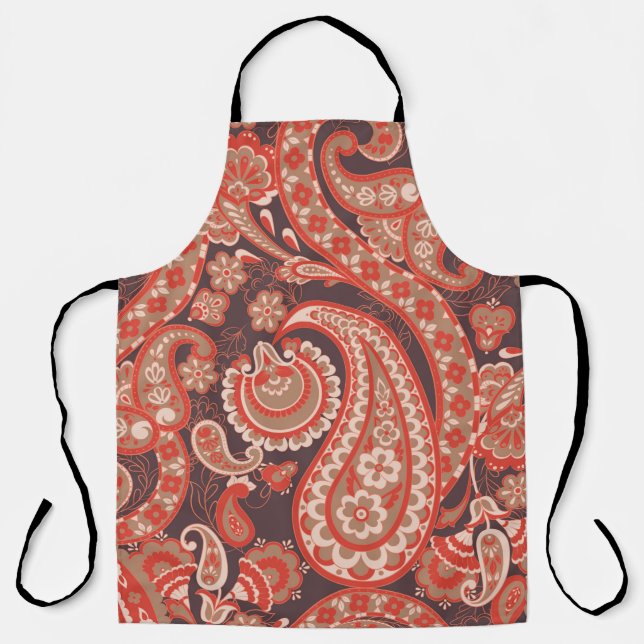 Paisley vintage seamless pattern. Fantastic flower Schürze (Vorderseite)