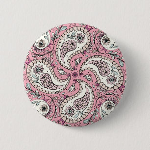 Paisley-Vögel in Babyrosa Button