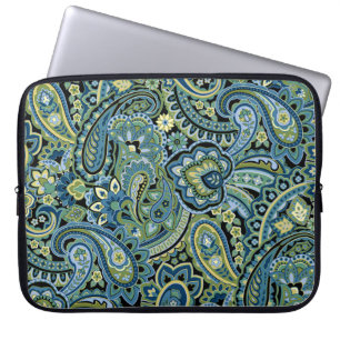 Paisley Waldgrün Laptopschutzhülle