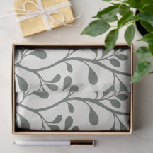 Paisley Waltz Green Silhouettes Minimal Botanical