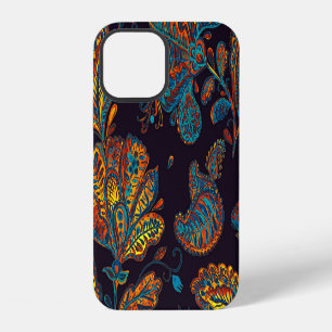 Paisley-Wasserfarbe: florales Musterfliesen iPhone 12 Hülle