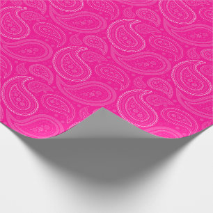 Paisley-Weiß auf Pink-Packpapier Geschenkpapier